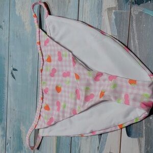 Pink and White Gingham Bikini Bottom
